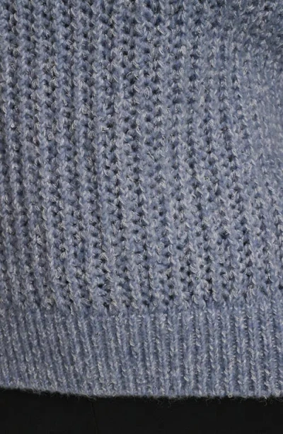 Donna Karan New York Open Stitch Crewneck Sweater In Gray