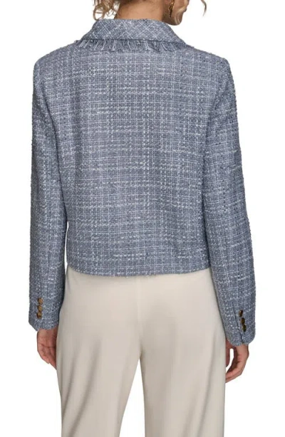 Donna Karan Women's Fringe Detail Wrap Jacket In Gray