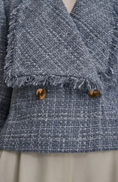 Donna Karan Women's Fringe Detail Wrap Jacket In Gray