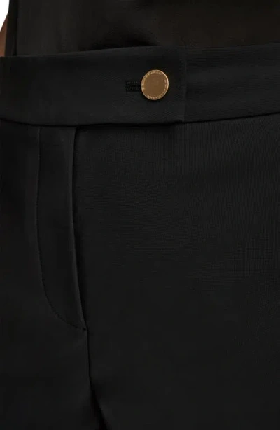 Donna Karan New York Side Button Flat Front Ankle Pants In Black