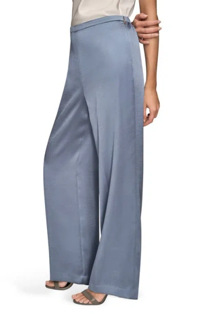 Donna Karan New York Pull-on Wide Leg Pants In Gray