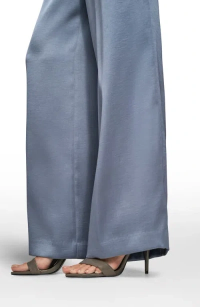 Donna Karan New York Pull-on Wide Leg Pants In Gray