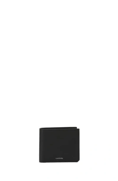 Lanvin Compagnon Leather Wallet In Black