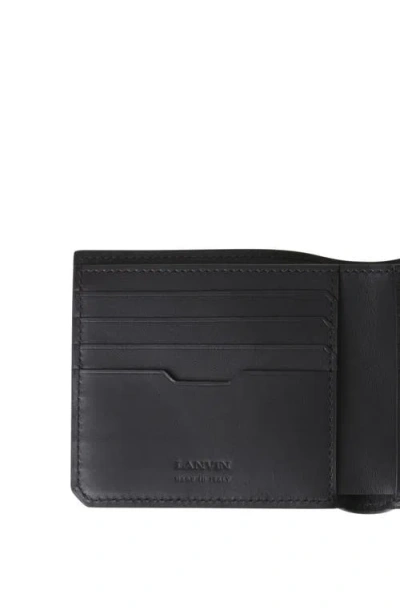 Lanvin Compagnon Leather Wallet In Black