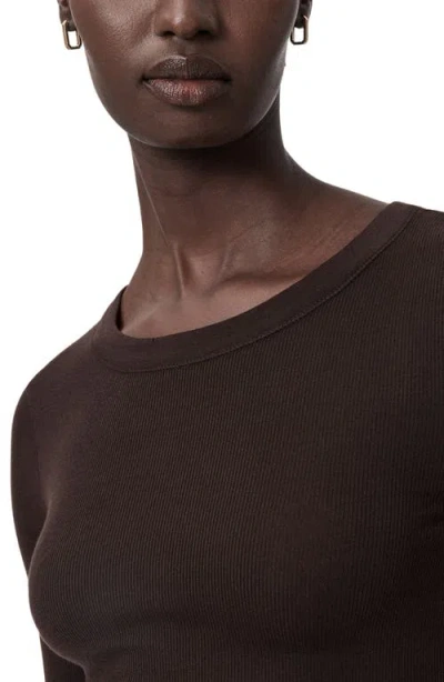Allsaints Rina Long Sleeve Crew Neck T-shirt In Brown