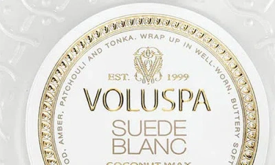 Voluspa Suede Blanc Five-wick Hearth Candle In White