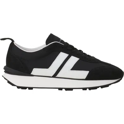 Lanvin Bumpr Nylon Sneakers In Black