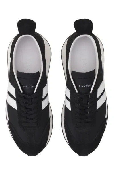 Lanvin Bumpr Nylon Sneakers In Black