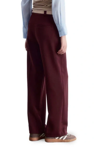 & Other Stories Press Crease Wide Leg Pants In Burgundy