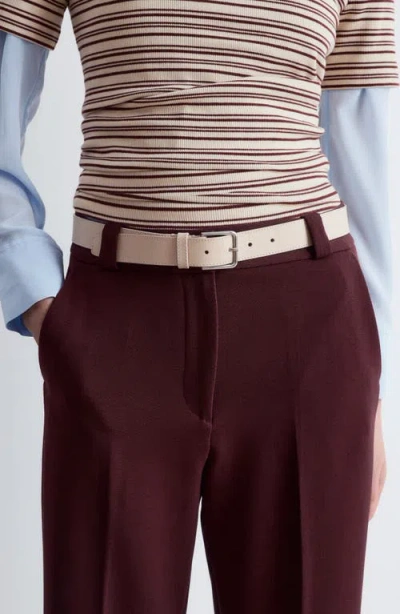 & Other Stories Press Crease Wide Leg Pants In Burgundy