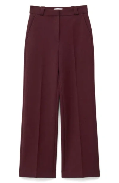 & Other Stories Press Crease Wide Leg Pants In Burgundy