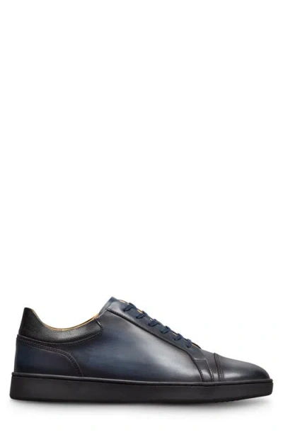 Allen Edmonds Chambers Croc Embossed Cap Toe Sneaker In Blue