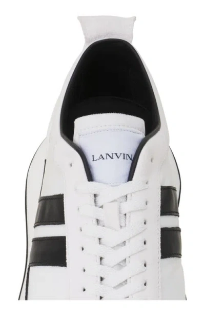 Lanvin Bumpr Nylon Sneakers In White