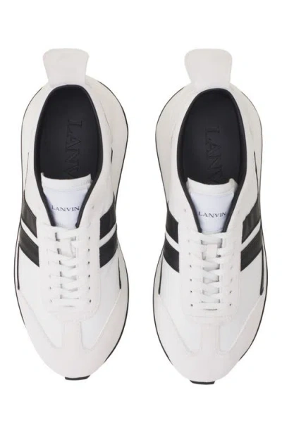 Lanvin Bumpr Nylon Sneakers In White