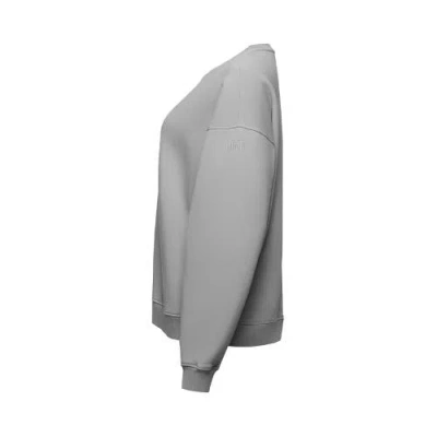 Ocio Organic Cotton Teddy Oversized Crewneck In Gray