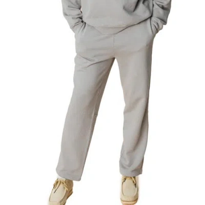 Ocio Organic Cotton Teddy Straight Leg Pant In Gray