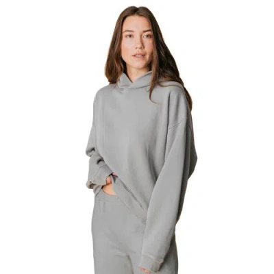 Ocio Organic Cotton Teddy Oversized Hoodie In Gray