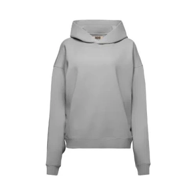 Ocio Organic Cotton Teddy Oversized Hoodie In Gray