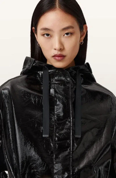 Allsaints Kelsie Drawstring-waistband Hooded Jacket In Multi