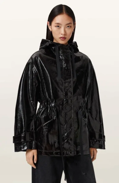 Allsaints Kelsie Drawstring-waistband Hooded Jacket In Multi