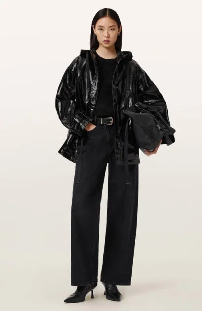 Allsaints Kelsie Drawstring-waistband Hooded Jacket In Multi