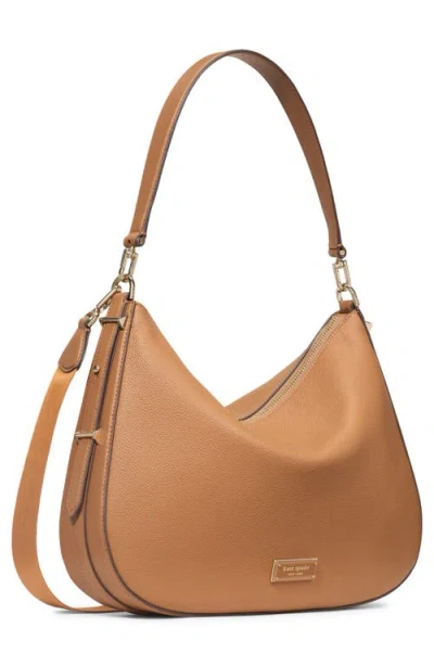 Kate Spade New York Liv Large Hobo Leather Shoulder Bag In Brown