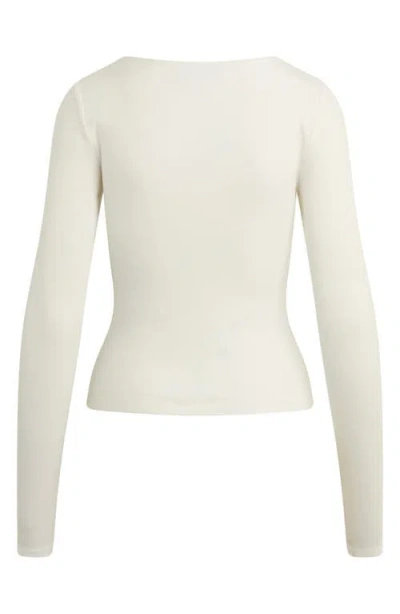 Favorite Daughter The Harvey Fitted Square Neck Rib Sweater In White
