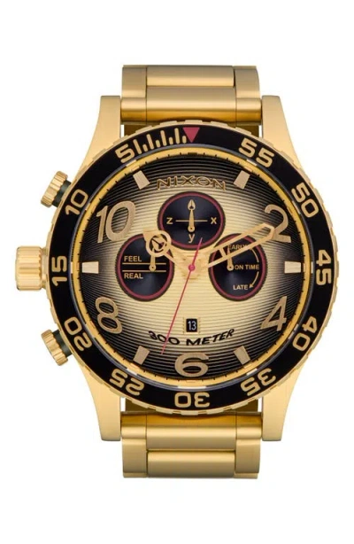 Nixon 51-30 Fisheye Chronograph Bracelet Watch, 51mm In Gold