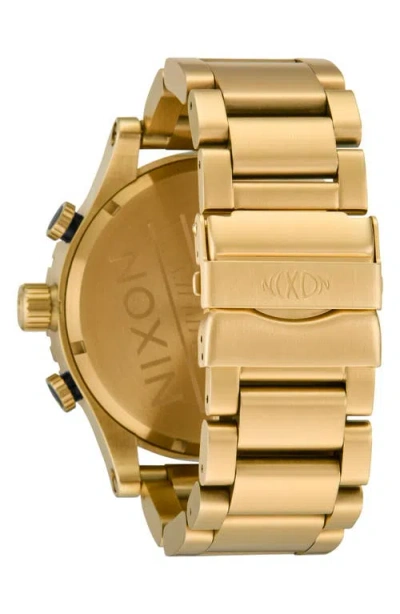 Nixon 51-30 Fisheye Chronograph Bracelet Watch, 51mm In Gold