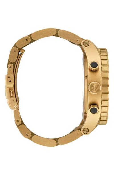 Nixon 51-30 Fisheye Chronograph Bracelet Watch, 51mm In Gold