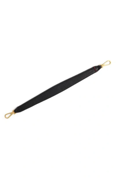 Hammitt Riveted Shoulder Strap Black Pebbled Brushed Gold In Black