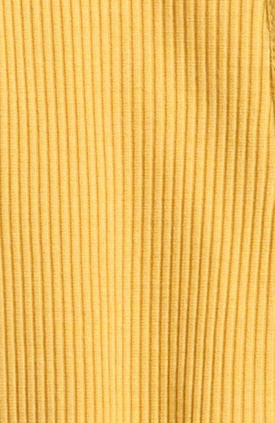 Bella Tunno Rib One-piece & Hat Set In Yellow