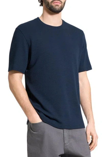 Theory Delroy In Studio T Jacquard Relaxed Fit Tee In Blue
