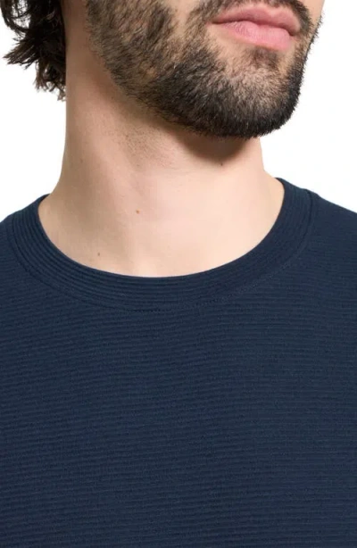 Theory Delroy In Studio T Jacquard Relaxed Fit Tee In Blue