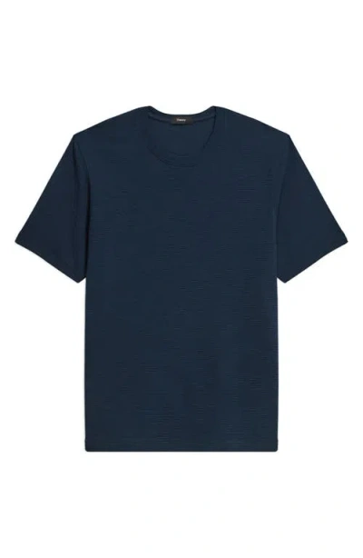 Theory Delroy In Studio T Jacquard Relaxed Fit Tee In Blue