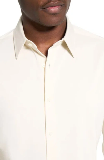 Theory Sylvain Nd Structure Knit Button-up Shirt In White