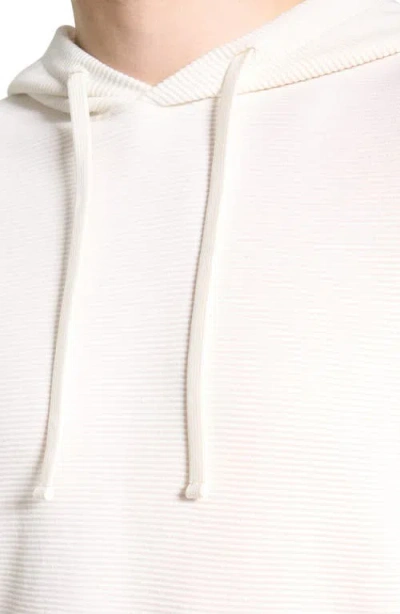 Theory Delroy In Studio T Jacquard Relaxed Fit Hoodie In White