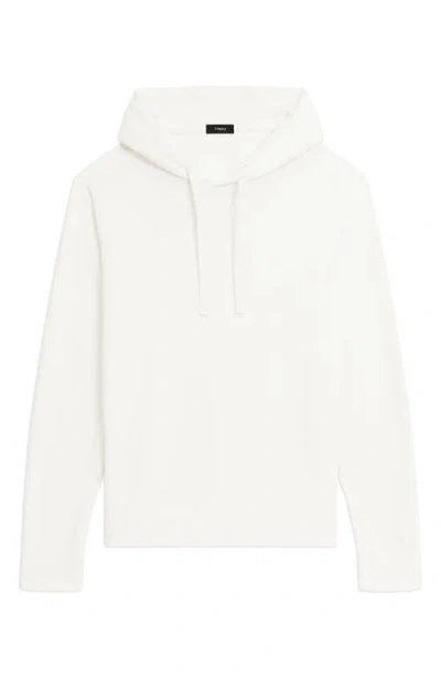 Theory Delroy In Studio T Jacquard Relaxed Fit Hoodie In White