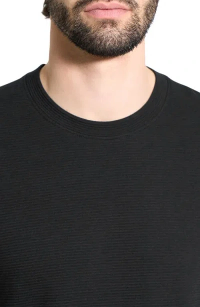 Theory Delroy In Studio T Jacquard Relaxed Fit Tee In Black