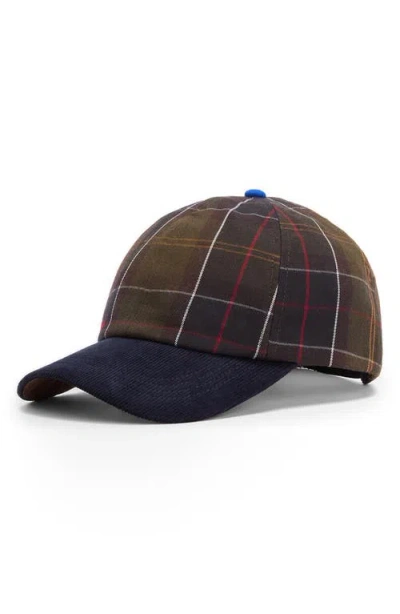 Barbour X Paul Smith Tartan Adjustable Baseball Cap In Blue