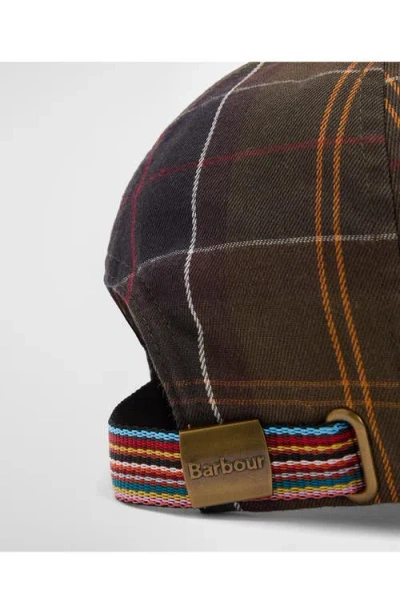 Barbour X Paul Smith Tartan Adjustable Baseball Cap In Blue