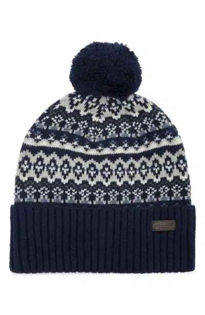 Barbour Marlow Fair Isle Beanie In Blue