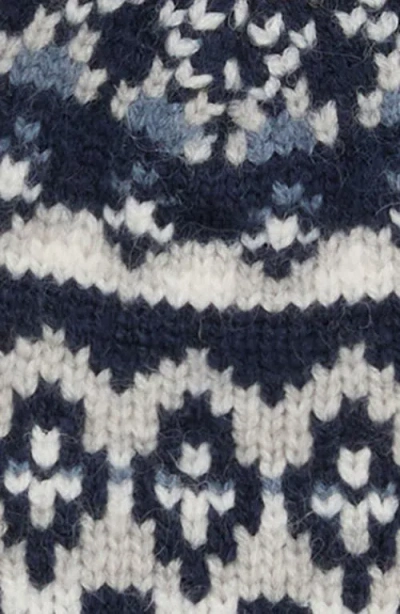 Barbour Marlow Fair Isle Beanie In Blue
