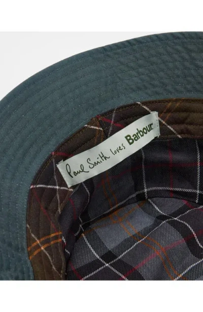Barbour X Paul Smith Colorblock Bucket Hat In Burgundy