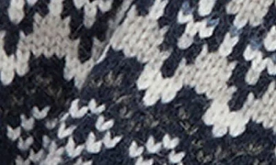Barbour Marlow Fair Isle Wool-blend Knit Gloves In Blue