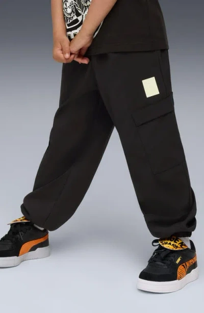Puma X Hot Wheels Kids' Relaxed Cargo Pants In Black