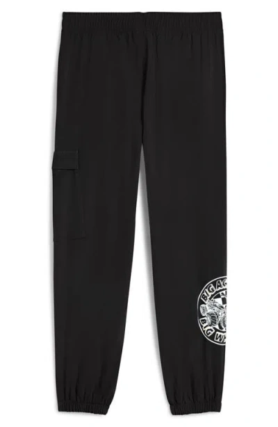 Puma X Hot Wheels Kids' Relaxed Cargo Pants In Black
