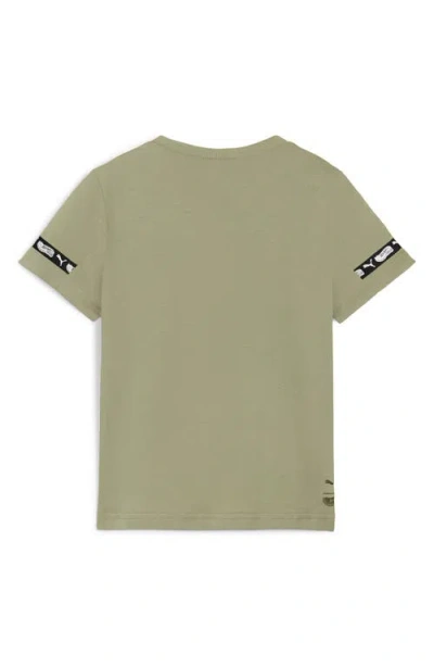 Puma X Hot Wheels Kids' Cotton Graphic T-shirt In Green