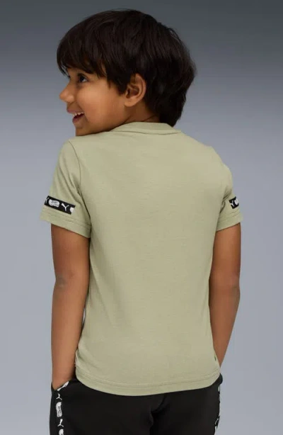 Puma X Hot Wheels Kids' Cotton Graphic T-shirt In Green