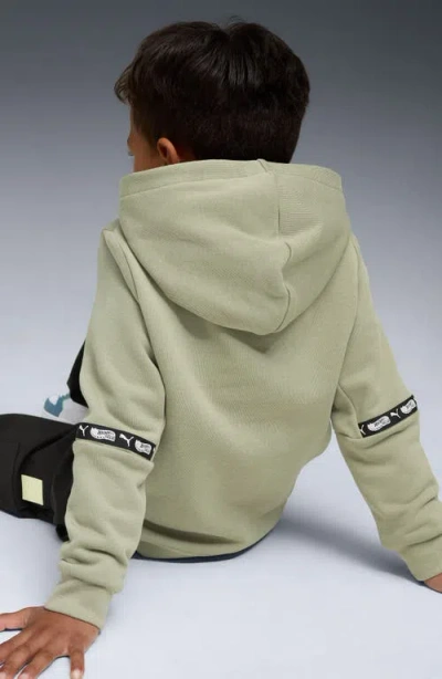Puma X Hot Wheels Kids' Cotton Blend Hoodie In Green